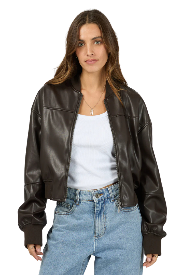 Luxe Bomber Jacket - Chocolate