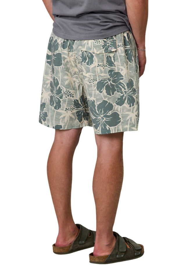 Aloha Volley Shorts - Yellow Palms