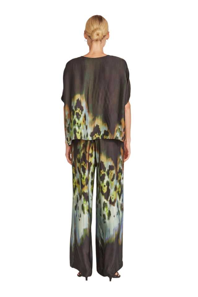 Atlanta Print Top - Mint/Hazy Blue