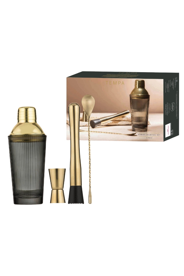 Cyrus Charcoal 4pc Cocktail Set