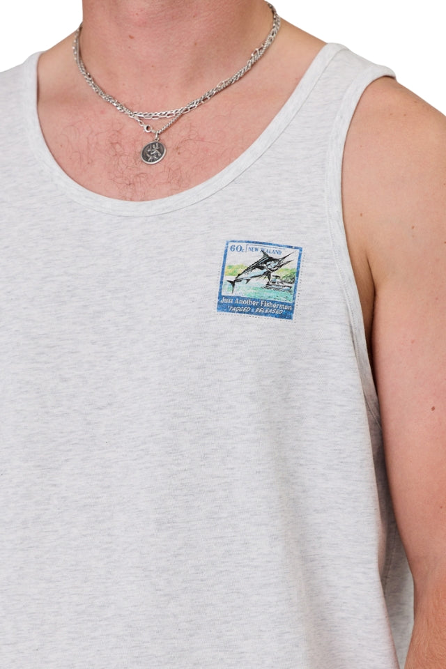 Tagged & Released Singlet - Silver Marle