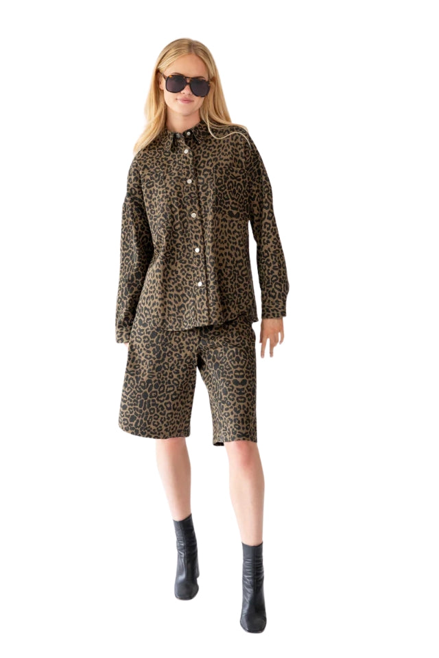 VeidaLL Shirt Long Sleeve - Leopard Print