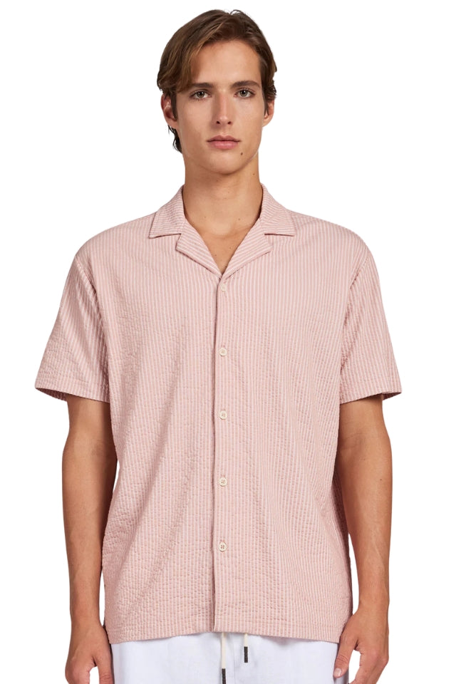Ted Short Sleeve Shirt - Dusty Cedar