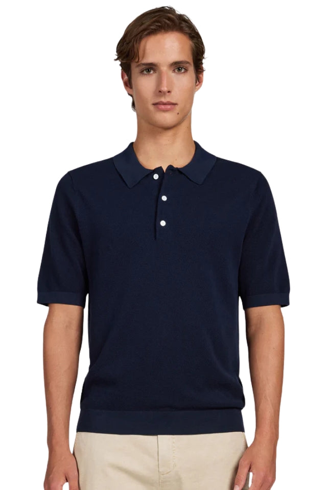 Riley Knit Polo - Navy