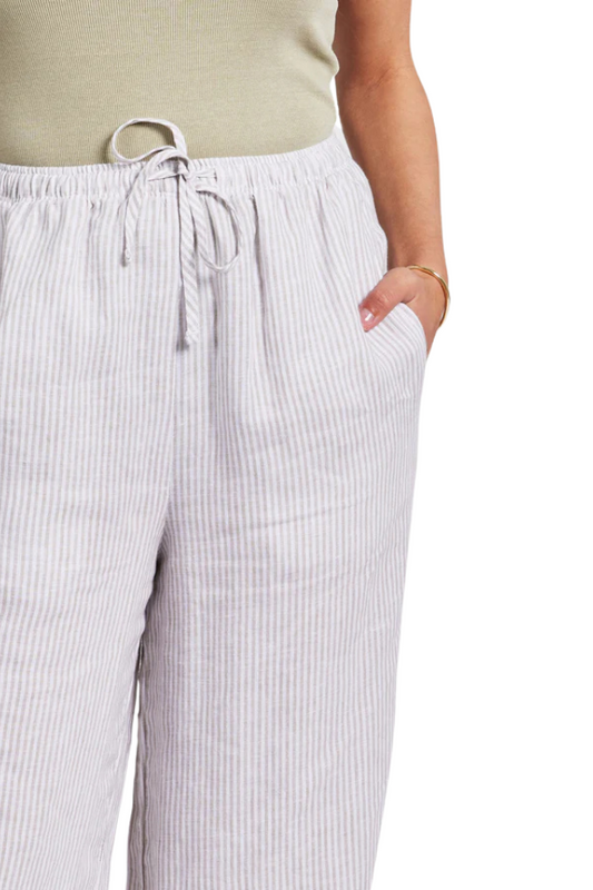 Rory Linen Pant - Seasponge Stripe