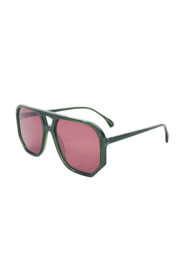 Wager Sunglasses - Sage with Brown