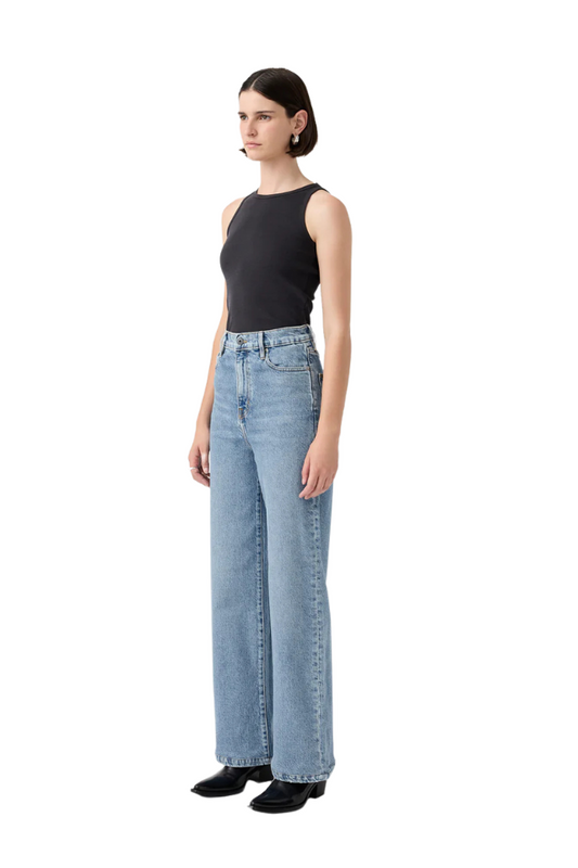 Ellie High Wide Leg Jean - Era Blue