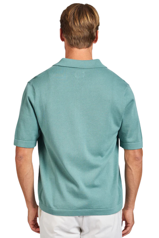 Jackson Knit Polo - Dark Aquamarine