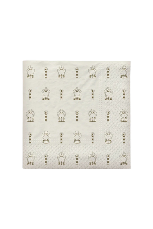 Paper Napkin Fairy Tale - Gold/Off White