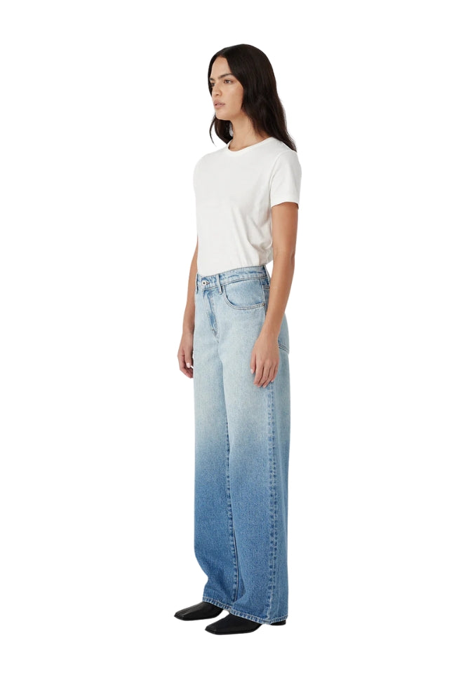 Avril Mid Slouchy Wide Jean - Lucid Ombre