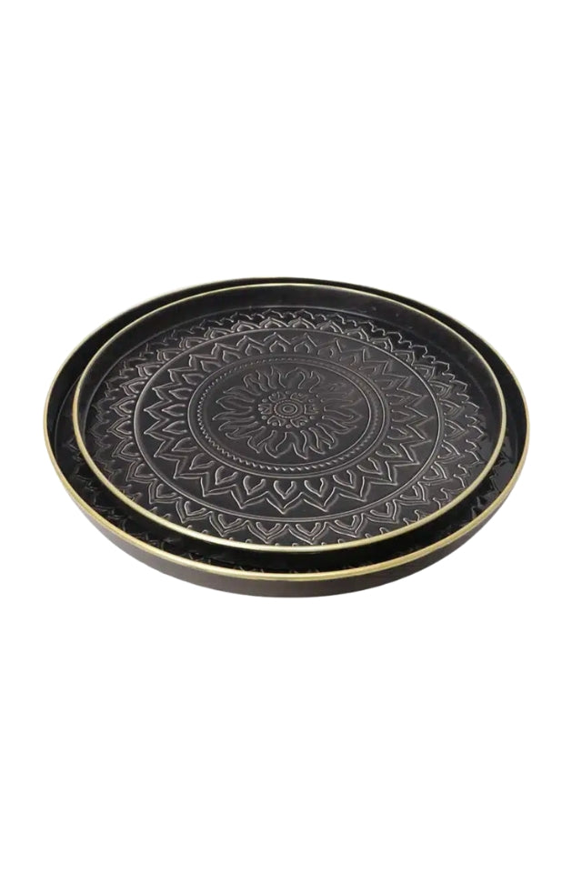 Aztec Cotton Tray - Dark Grey