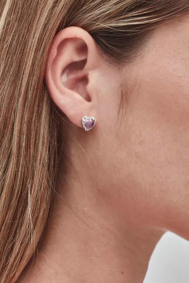 Love Claw Earrings - Mystic Quartz