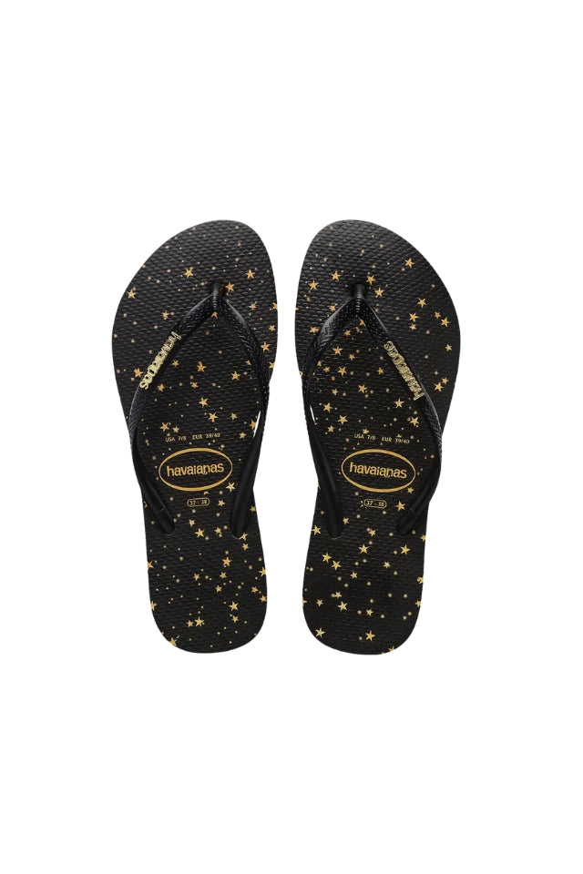 Slim Logo Metallic Print - Gold Star