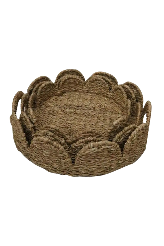 Seagrass Round Scallop Tray