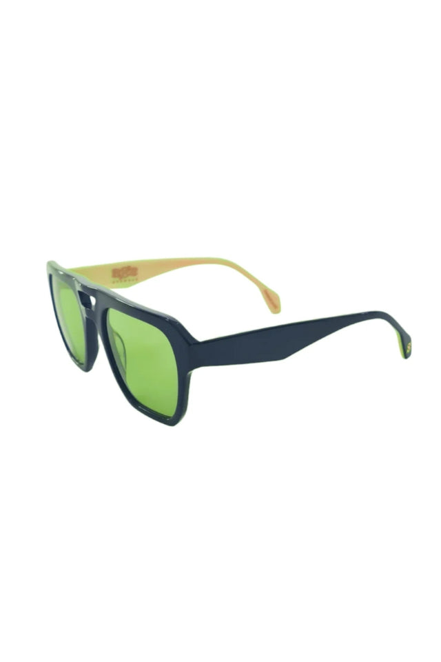Dosage Sunglasses - Black w Green