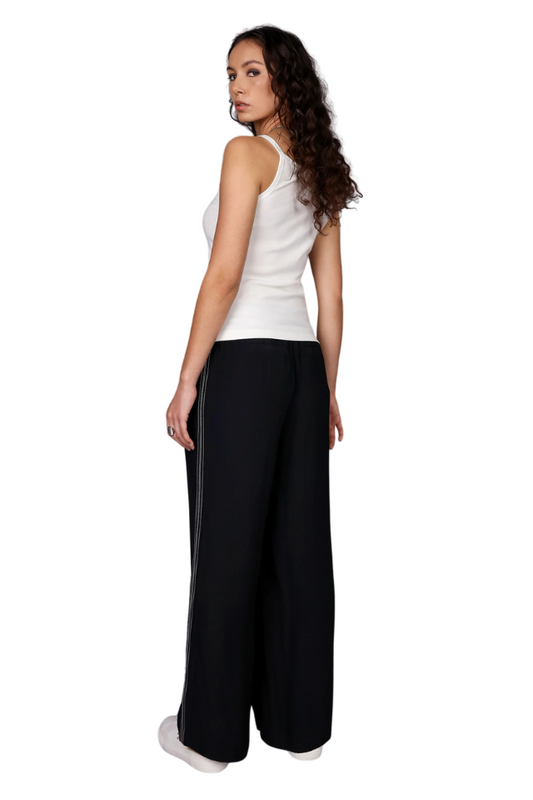 Contrast Wide Leg Pant