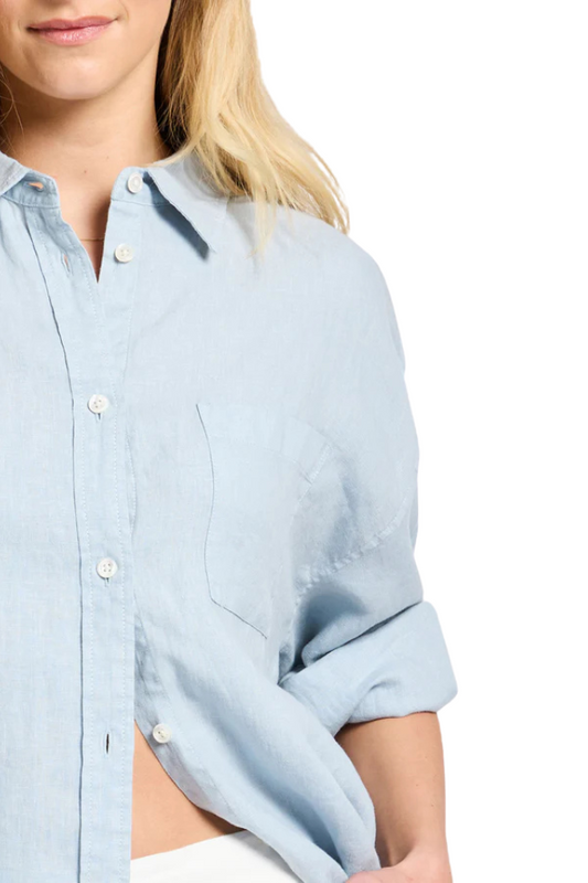 Hampton Linen Shirt - Dream Blue