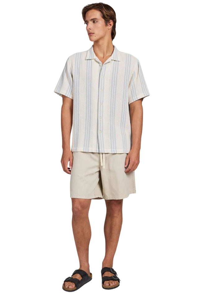 Anderson SS Shirt - Crystal Blue Stripe