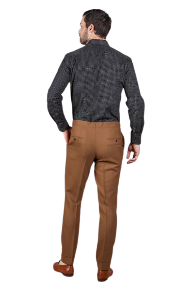 Evans Tobacco Linen Twill Trouser