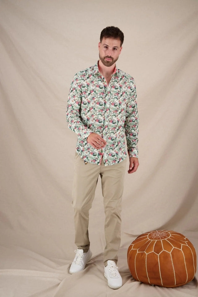 Floral Shirt - Light Green