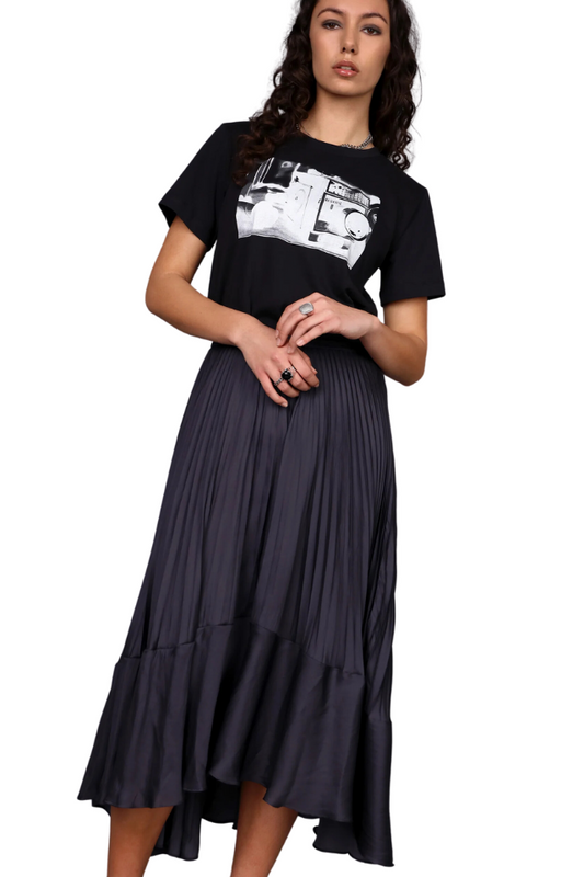 Westbay Pleated Satin Skirt