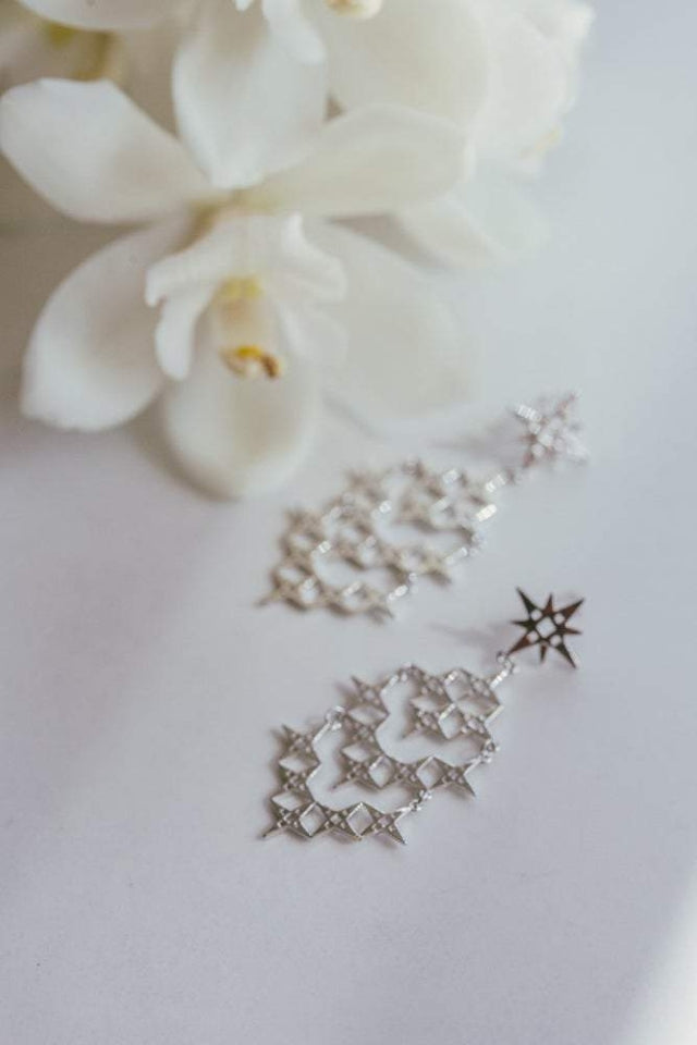 Stardust Earrings | Platinum