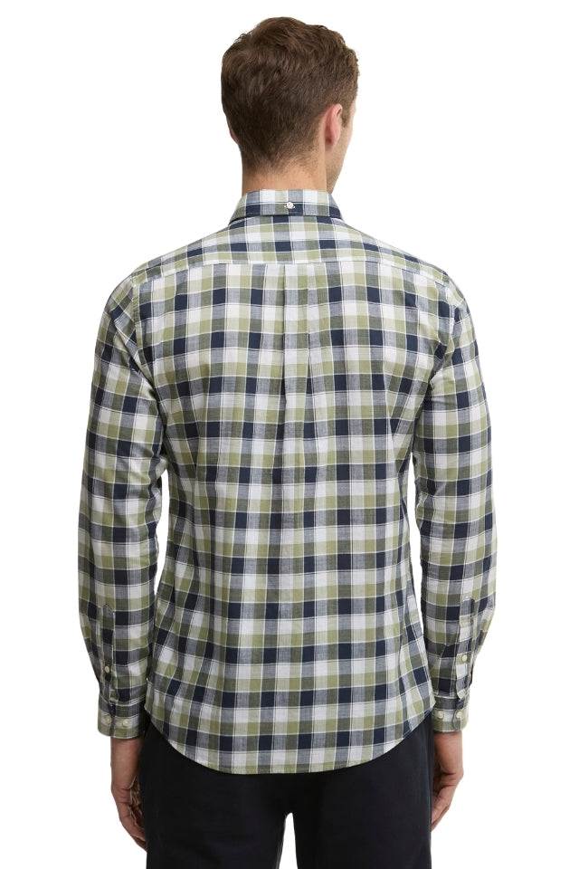 Harwood Gingham Tailored Shirt - Olive