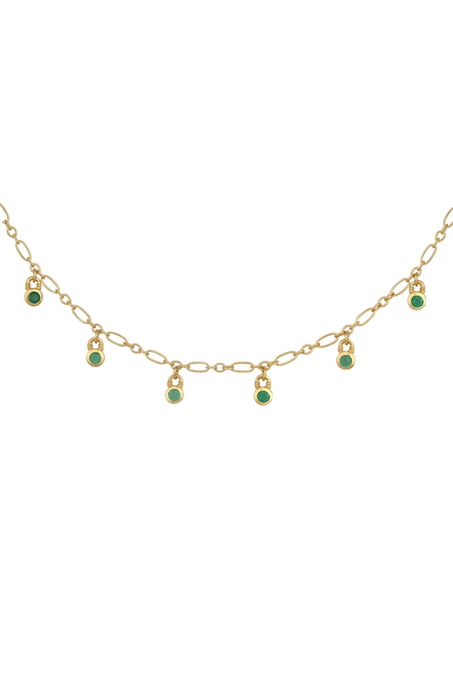 Ceres Necklace - Green Onyx