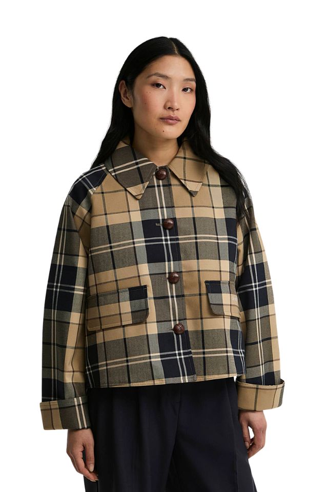 Delilah Checked Showerproof Jacket - Birchwood Dress