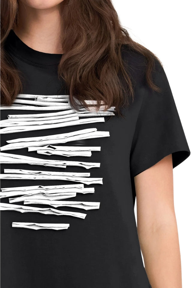 Strand Dress - Black/Ivory