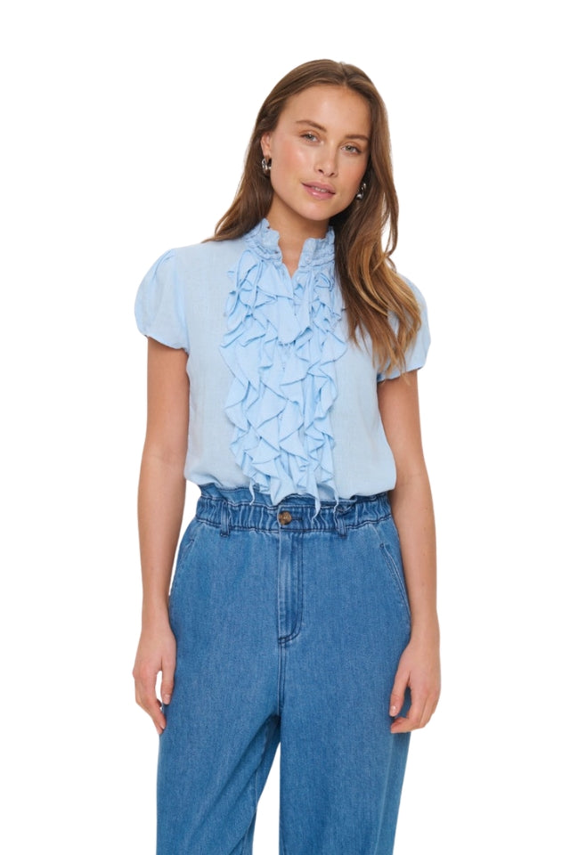 ElliSZ SS Shirt - Chambray Blue