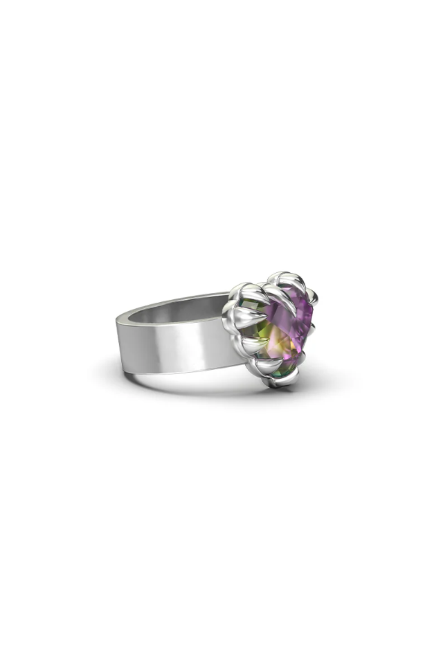 Love Claw Ring - Mystic Quartz