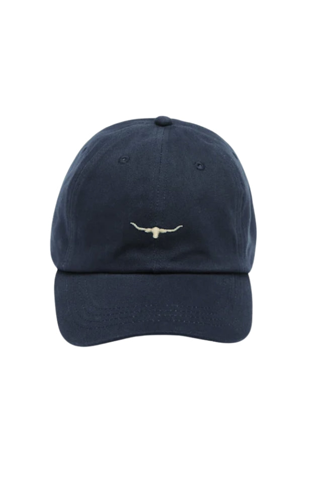 Mini Longhorn Twill Cap - Blue Wash