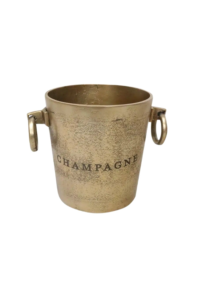 Aluminium Round Champagne Bucket - Raw Gold
