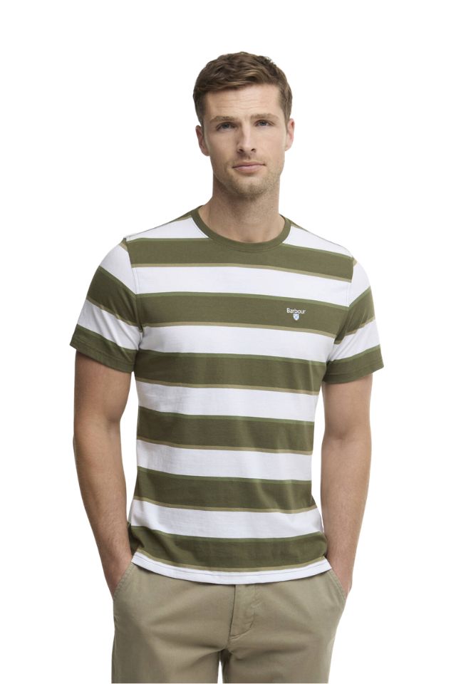 Meldon Stripe Tshirt - Olive