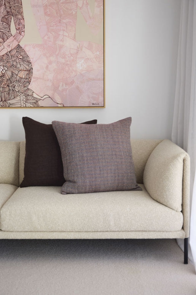 Misto Cushion Cover - Navy/Persimmon