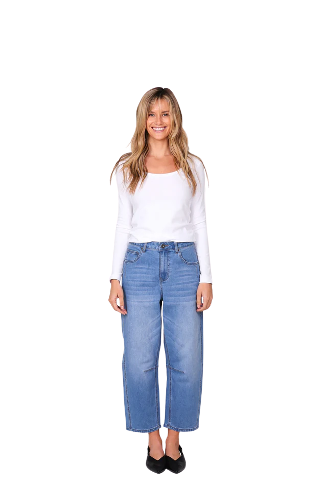 Toni Barrel Jean - Light Blue