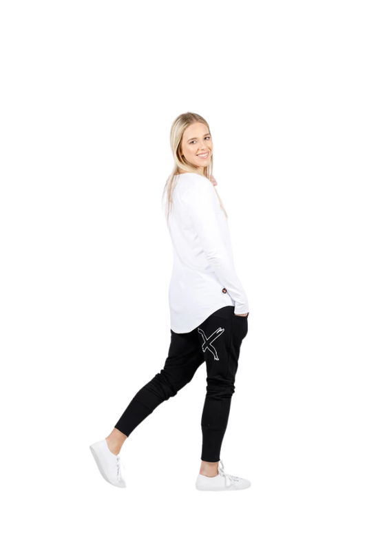 Apartment Pants - Winter Black w White Outline