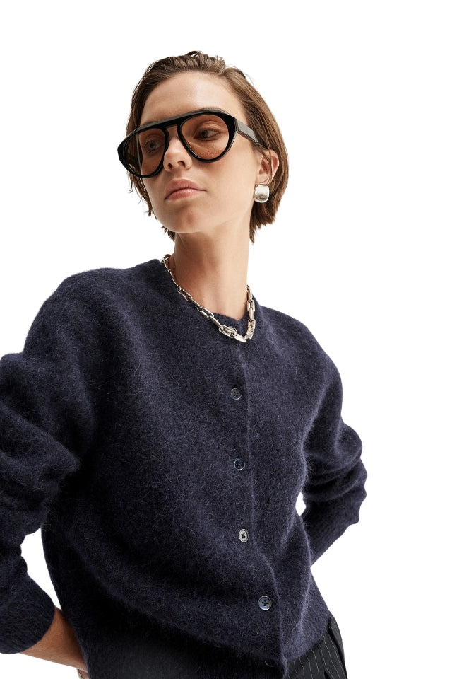Abigail Knit Cardigan - Midnight Navy