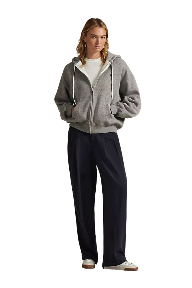 Fleece Full-Zip Hoodie - Grey