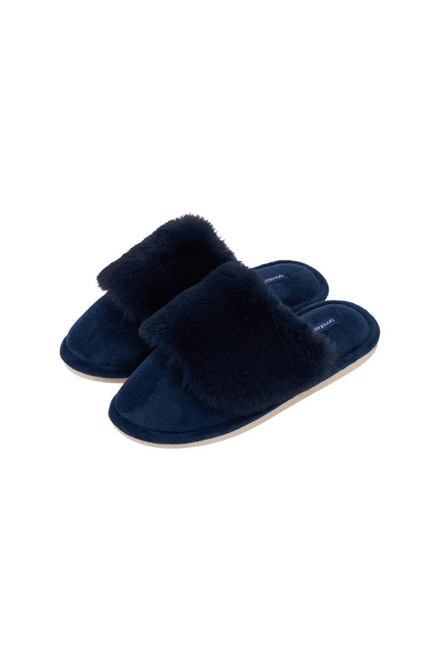 Cosy Luxe Slippers - Navy