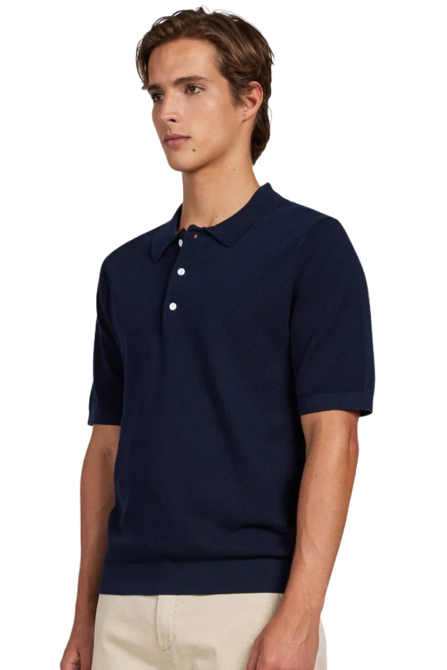 Riley Knit Polo - Navy