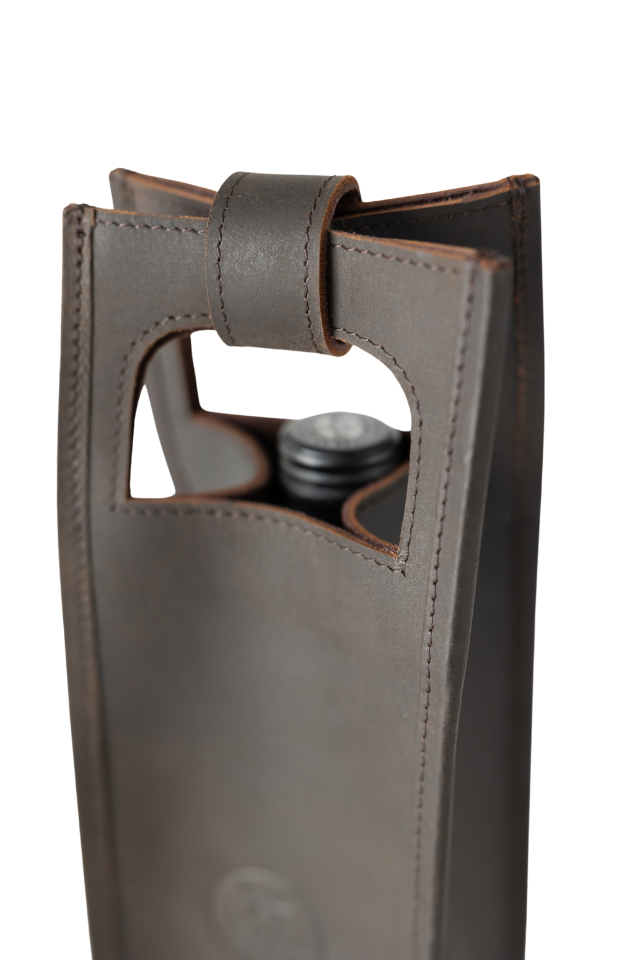 Leather Wine Bag - Crazy Horse