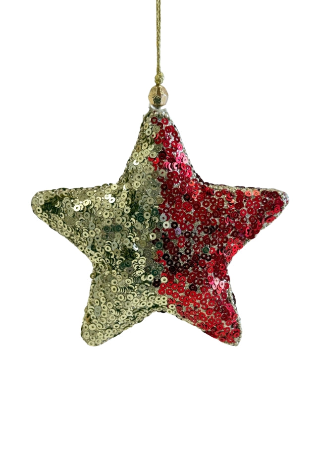 Sequined Hanging Christmas Star
