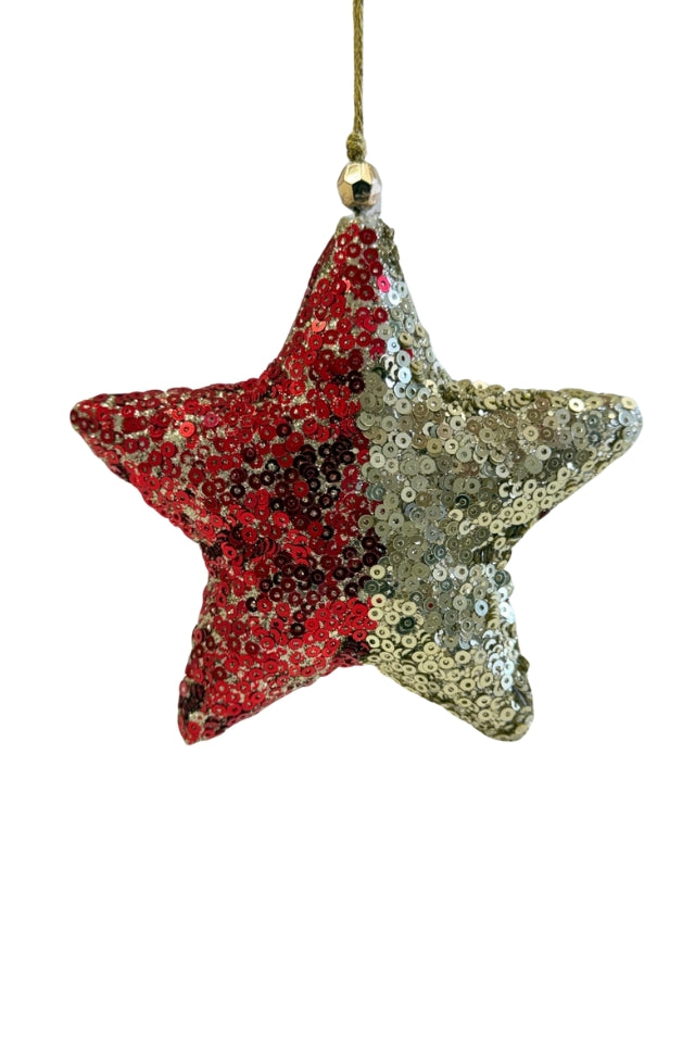 Sequined Hanging Christmas Star