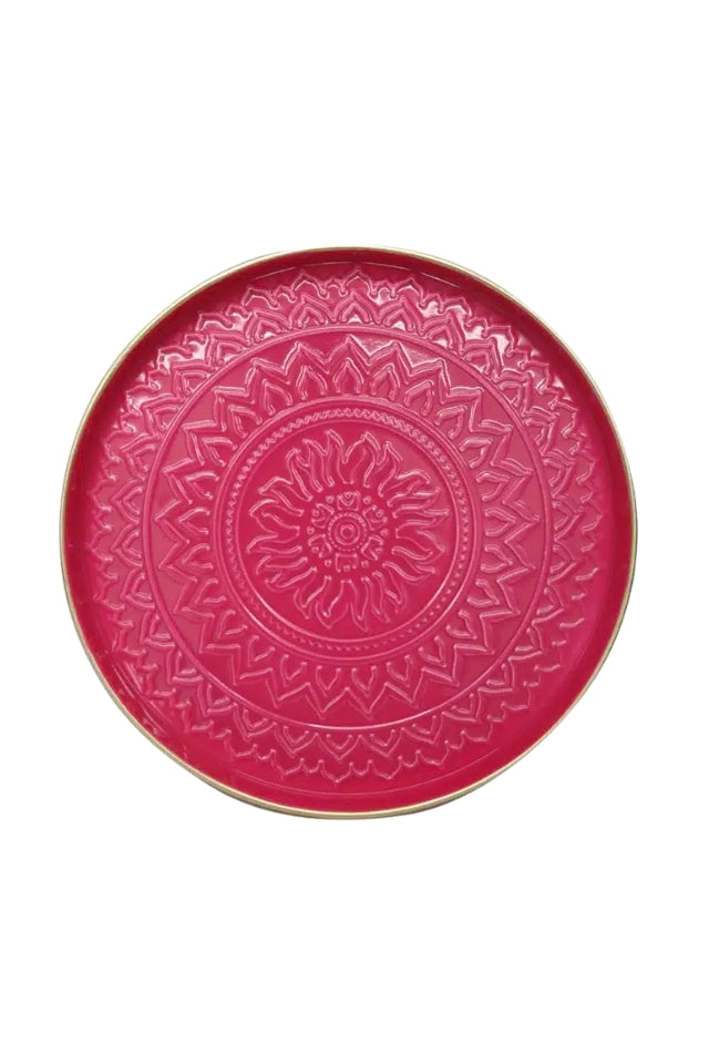 Aztec Cotton Tray - Pink