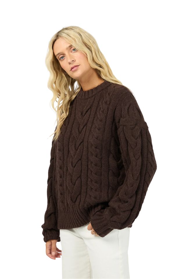 Higgins Cable Knit - Brown