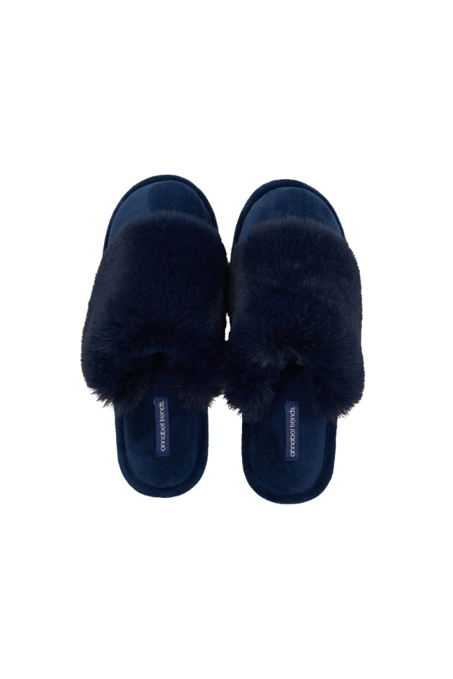 Cosy Luxe Slippers - Navy