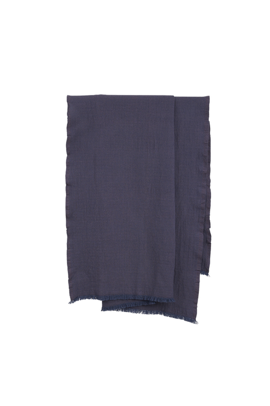 Oslo Lambswool Oxford Throw - Blue Lupin