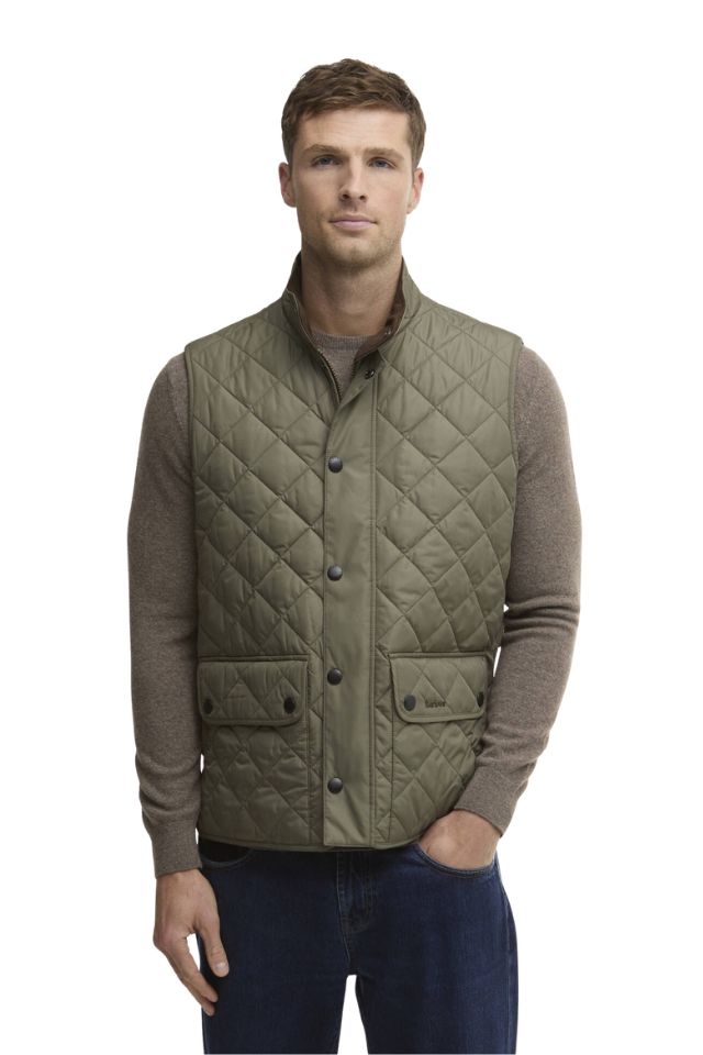 New Lowerdale Quilted Gilet - Dusty Olive